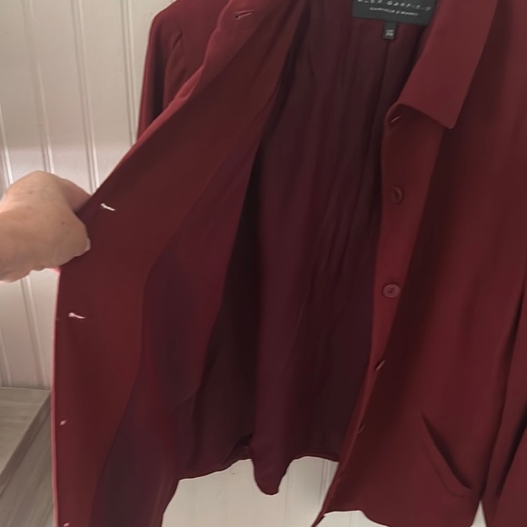 Like new! Alex Garfield Burgundy Button-Up Blazer sz 14 - Picture 9 of 16